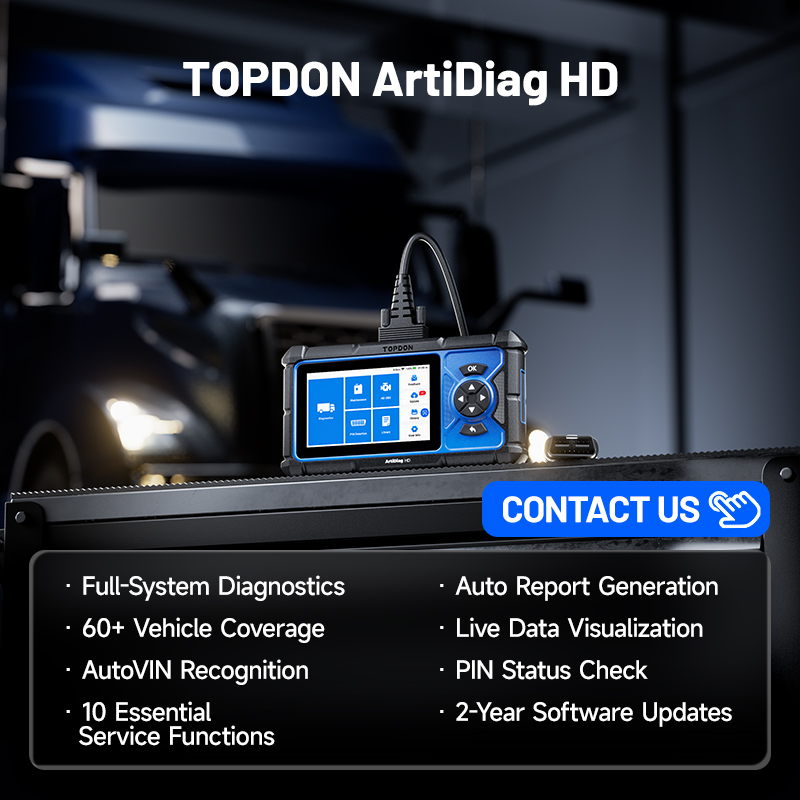 Car Diagnostic Tool - TOPDON Artidiag HD Cakupan Sistem Lengkap