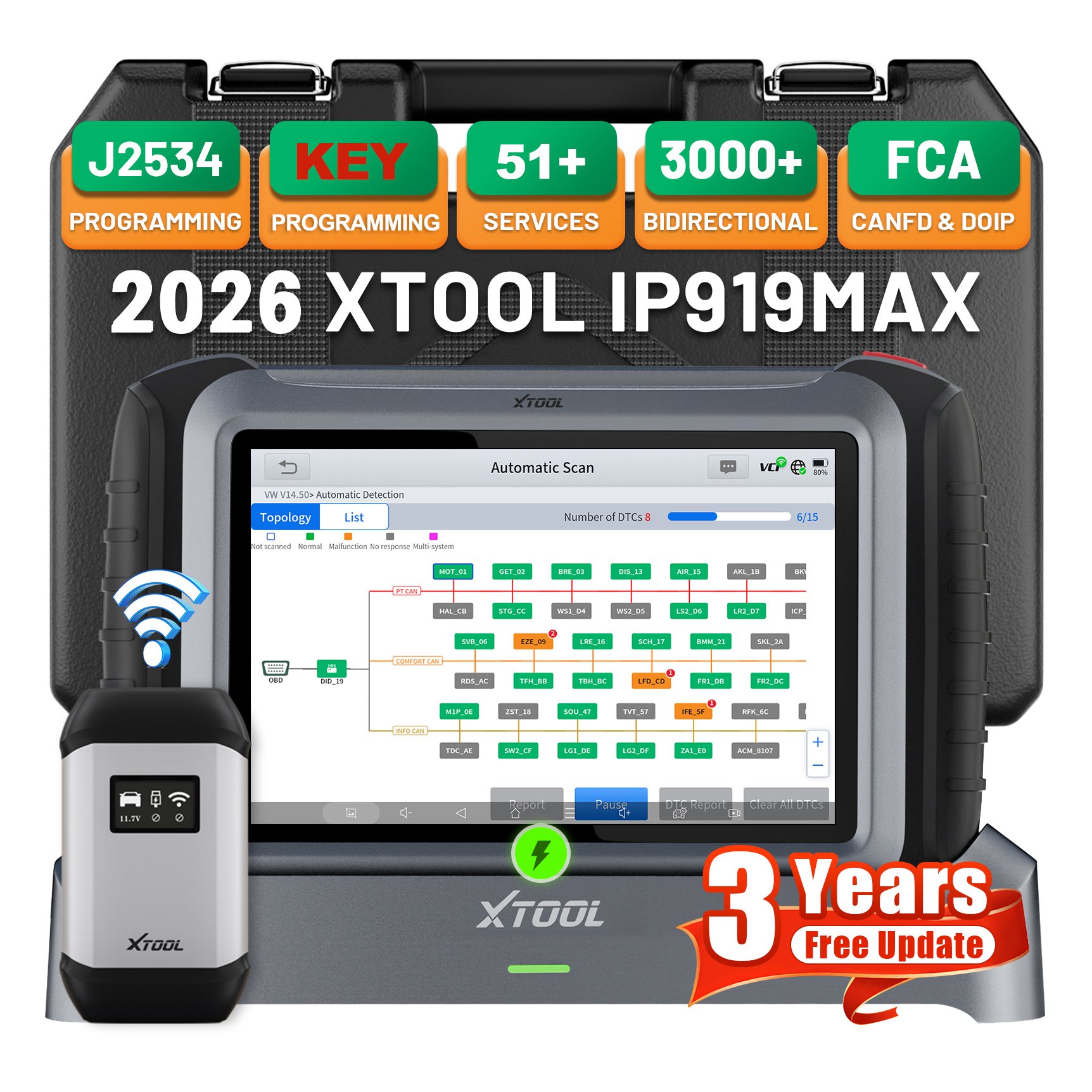 Car Diagnostic Tool - Alat Pemrograman ECU XTOOL IP919MAX J2534