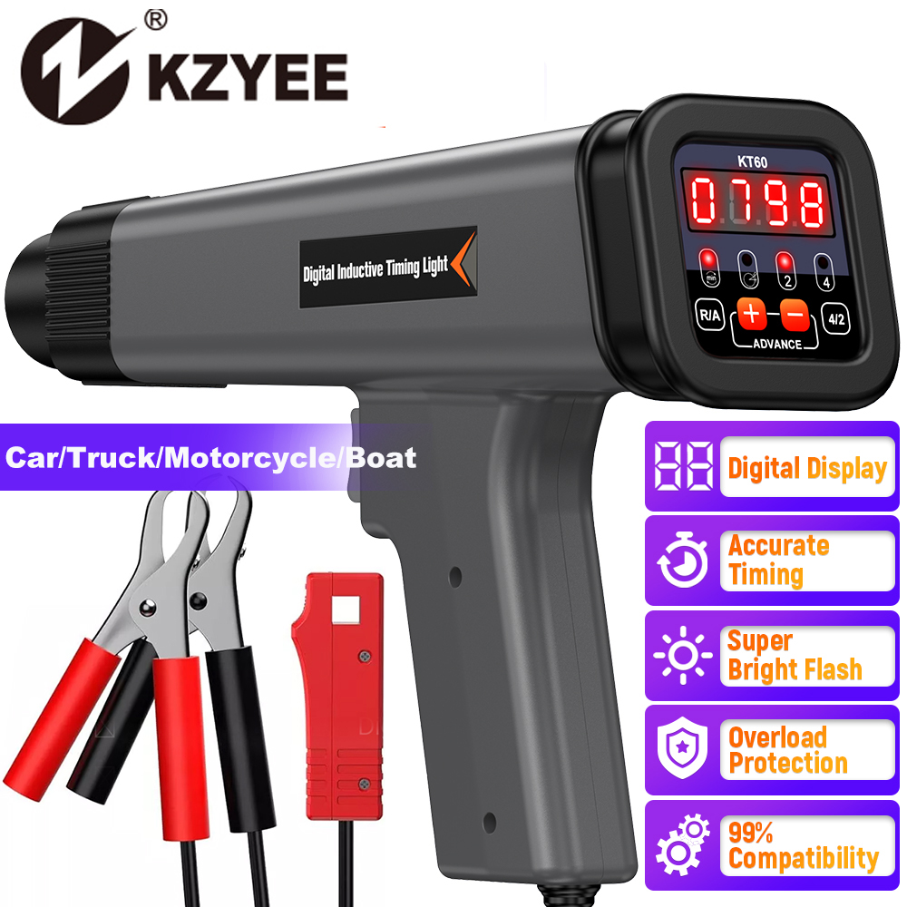 Timing Light Gun - KZYEE KT60 Lampu Waktu Mesin Bensin
