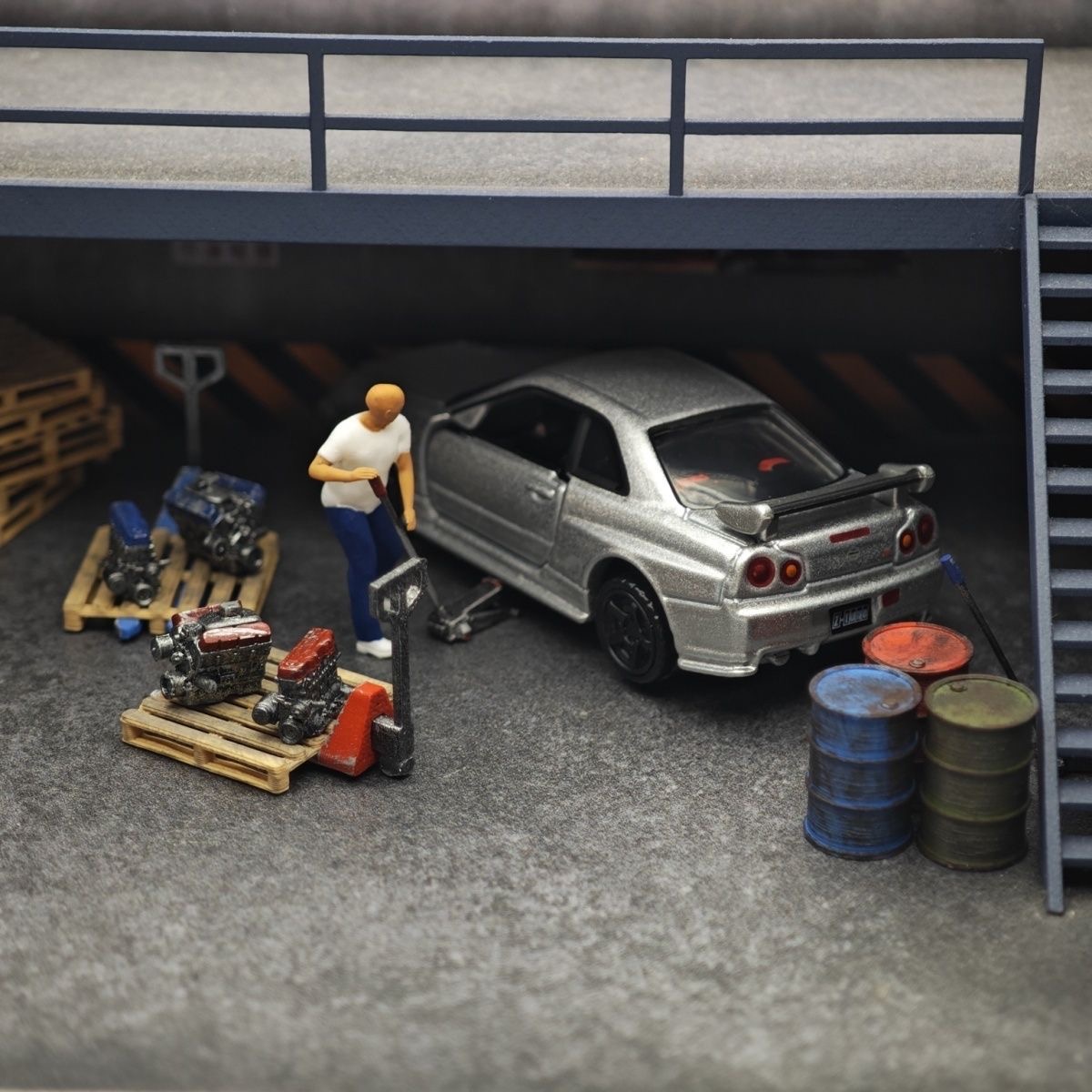 1:64 Dekorasi Adegan Bengkel P - Car Jack ulasan dan harga