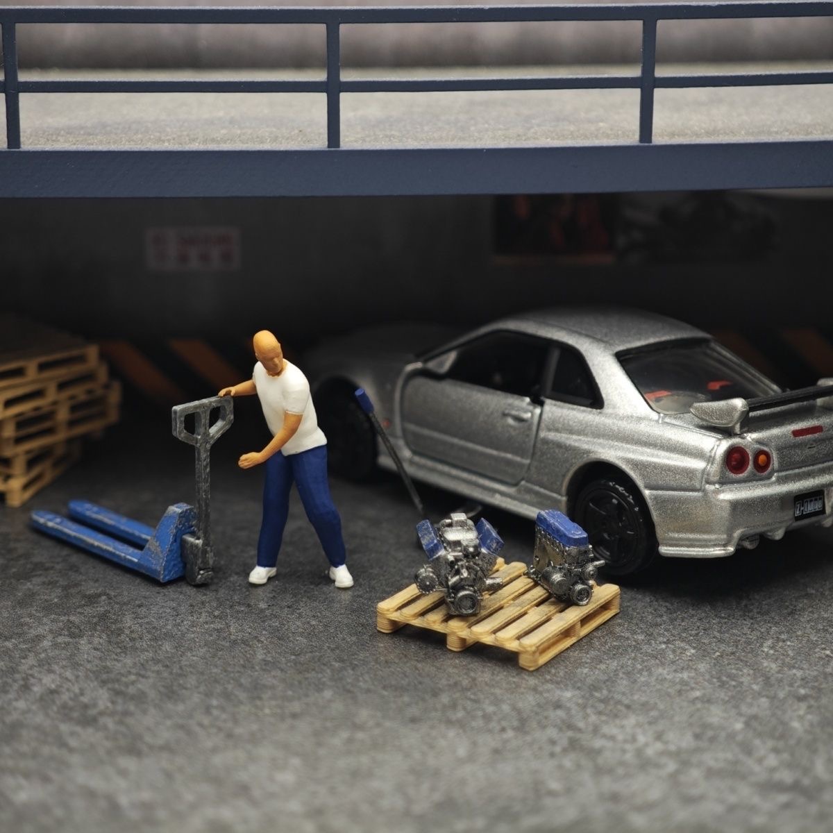 1:64 Dekorasi Adegan Bengkel P - Car Jack ulasan dan harga