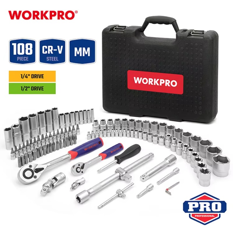 108pcs Set Peralatan Perbaikan - Socket Set ulasan dan harga