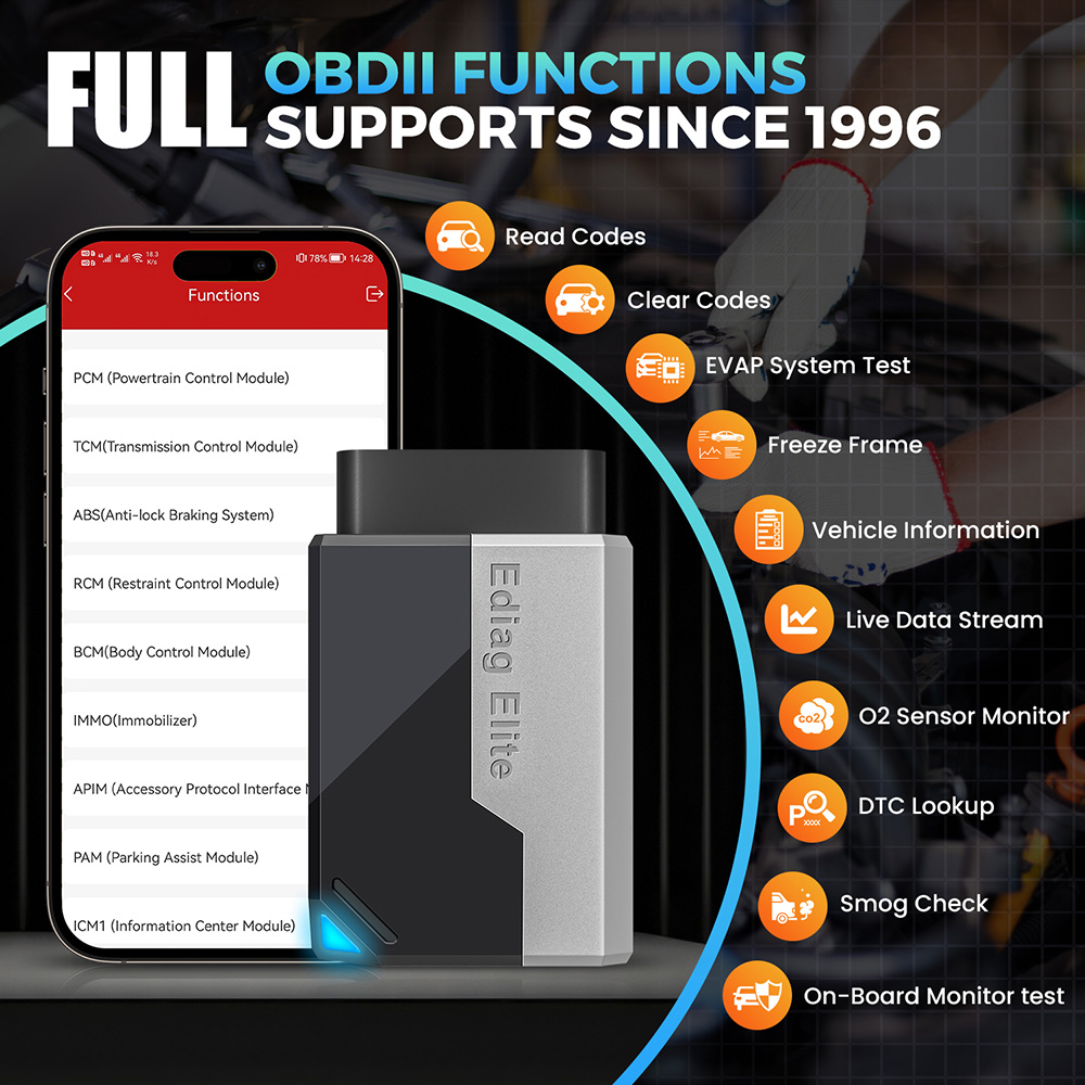 Penjualan Terlaris Kingbolen E - Car Diagnostic Tool ulasan dan harga
