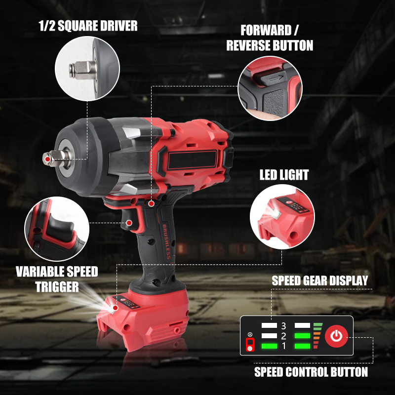 Kunci Impack Tanpa Kabel 1/2 i - Torque Wrench ulasan dan harga
